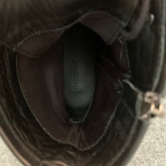 Inuovo Women’s Black Lace Up Booties Lottie strap Side Zip Ankle Boots - Picture 8 of 10